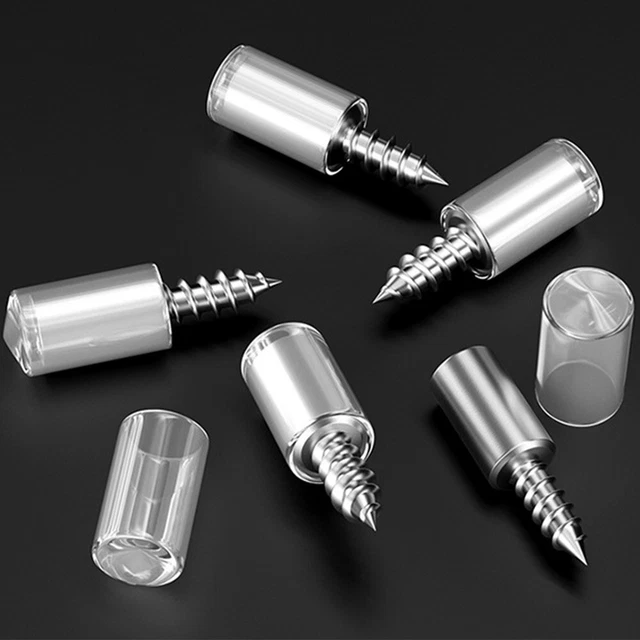 20 Tornillos Autocortantes Soporte Gabinete Laminado Soporte Vidrio Remaches Arenque