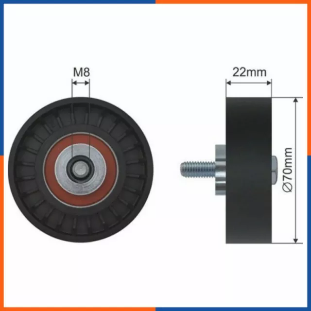 Galet tendeur de courroie d'accessoire pour CITROEN | 504084453, 654528, 540577