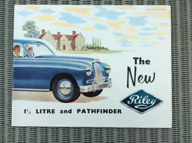 The New Riley 1 1/2 (1.5) Litre and Pathfinder Original Fold Out Sales Brochure