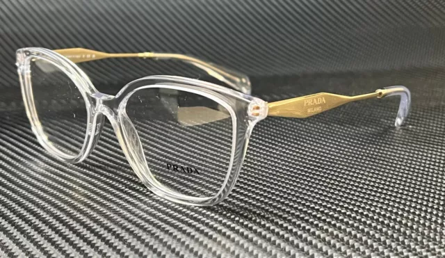 PRADA PR 02ZVF 2AZ1O1 Crystal Gold Women's 56 mm Eyeglasses