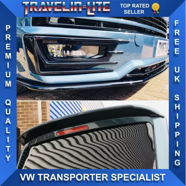 T6 Sportline Lower Spoiler With Gloss Black Splitter & Tailgate Spoiler