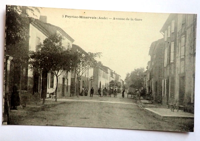 Cpa Peyriac Minervois / Avenue De La Gare / Aude 11