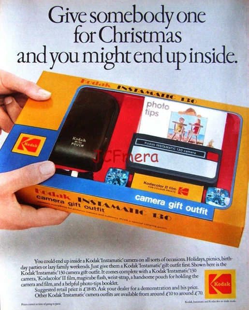 PUBLICITÉ pour appareil photo de cinéma Kodak INSTAMATIC « M9