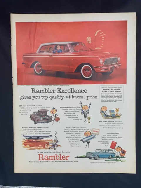Magazine Ad* - 1961 - American Motors - Rambler American Deluxe