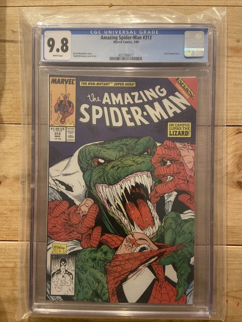 Amazing Spider-Man #313  WHITE PAGES CGC 9.8 1989 Todd McFarlane art LIZARD