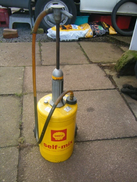 SHELL TWO STROKE Oil Dispenser Garage Forecourt Vintage Motorcycle £175 ...