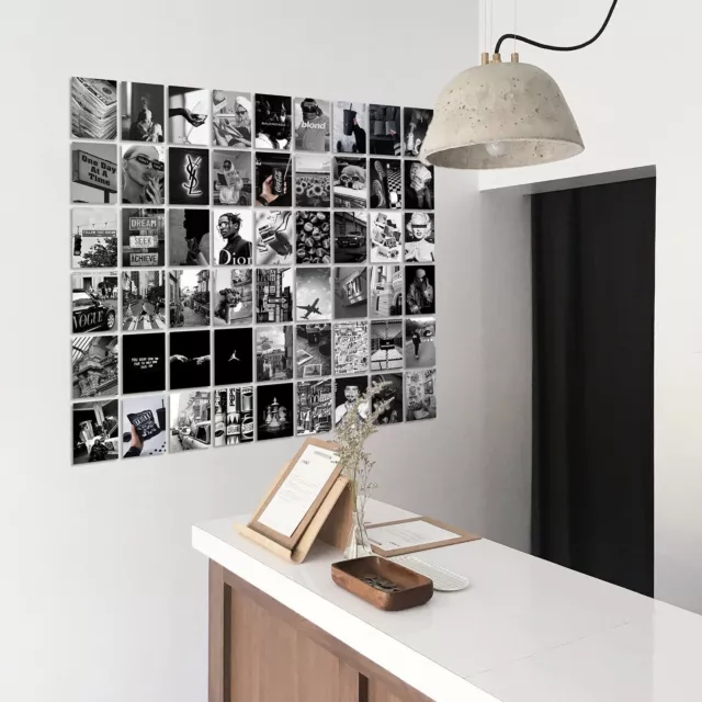 Imagen estética en blanco y negro para carteles de collage de pared, juego... 2