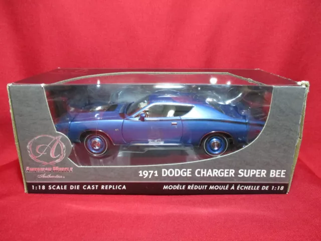 1:18 1971 Dodge Charger Super Bee American Muscle Ertl Authentics Model Car Blue