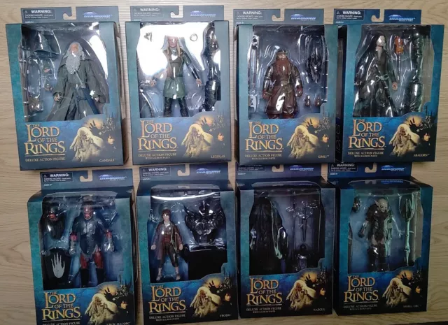 Lord of the Rings Herr der Ringe Diamond Select Deluxe Action Figuren Set 8 Fig.