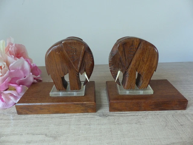 Serre-livres Anciens En Bois - Sabots Français - Porte-livres Vintage - Antique Book Holders