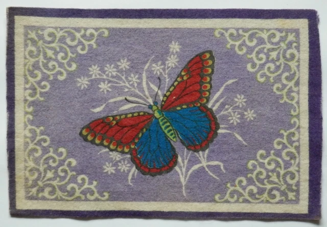 BUTTERFLY DESIGN Cigar Felt Flannel 1908 American Tobacco 8 1/4'' x 5 3/4''