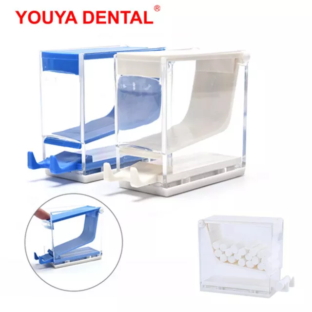 Dental Dentist Cotton Roll Storage Box Holder Press Type Cotton Roll Dispenser