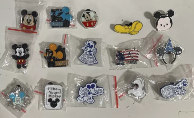 Disney Mickey Mouse Only Pins lot of 15