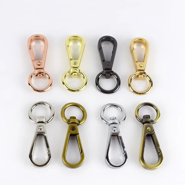 4 Pcs Metal Buckles Lobster Clasp Trigger Clips Snap Hook for Bags Strap Leather