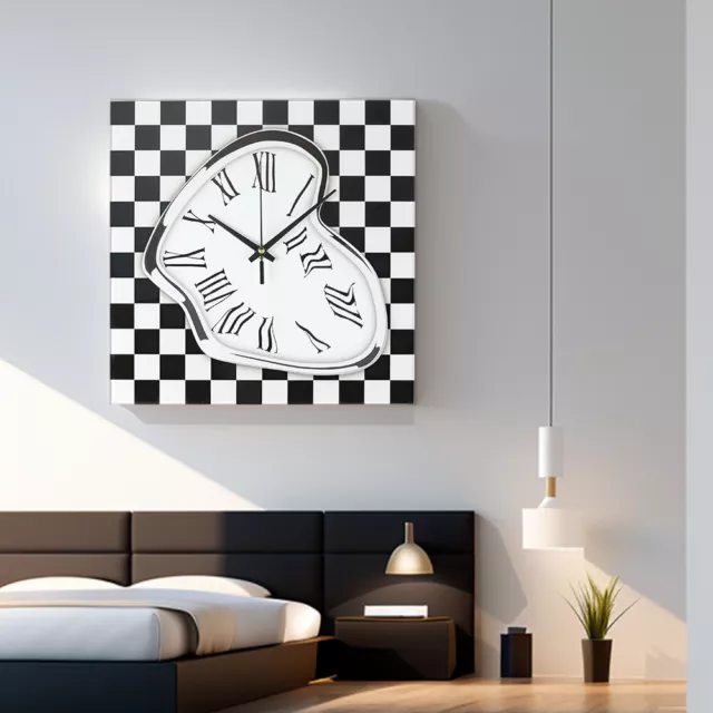 Large Wall Clock 30cm Glass Modern Roman Numeral Clock for Living Room Decor NEW