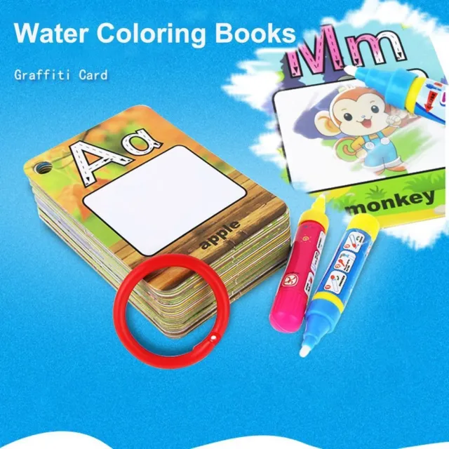 REUSABLE WATER PAINTING Book Mess-Free Coloring Book Toddlers $18.15 -  PicClick AU
