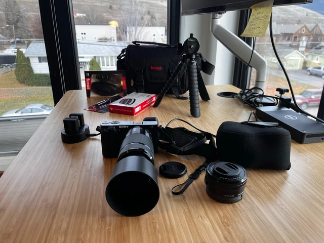 Mint Sony Alpha A6000 24.3MP Digital Camera (Kit with 16-50mm & 55-210mm Zoom)