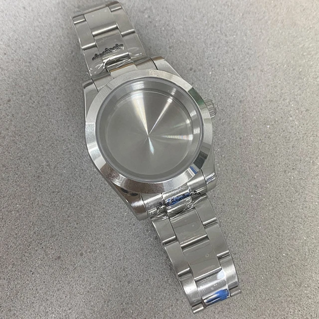 Boîtier De Montre Acier Inoxydable 39 Mm Avec Verre Saphir - Pour Mouvement Seiko NH35/NH36, Neuf étiqueté