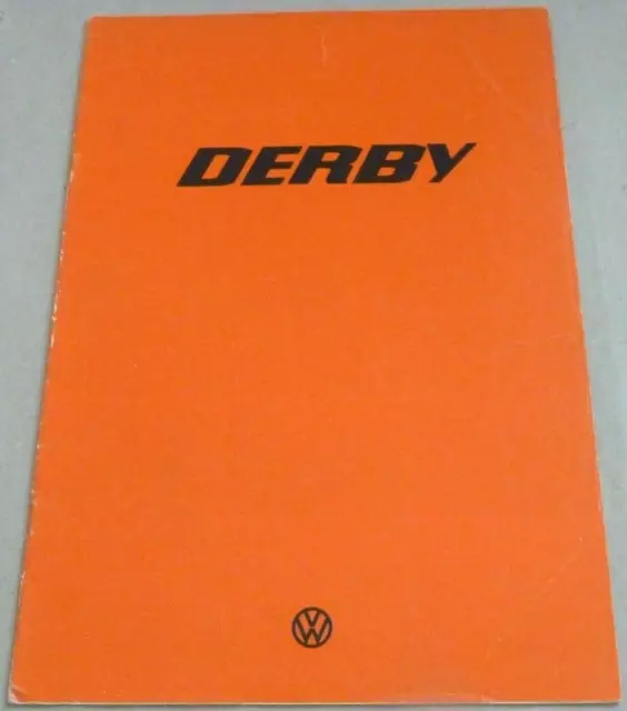 1978 VW DERBY Catalogue Brochure Prospekt Folder Documentation Dépliant Deutsch