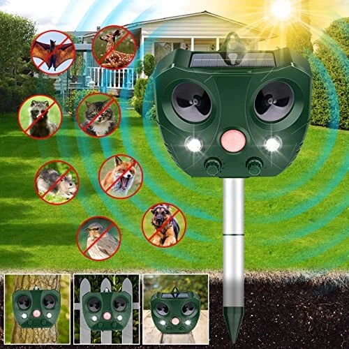 Animal Repeller Ultrasonic,Solar Pest Animal Repellent Outdoor Cat Repellent