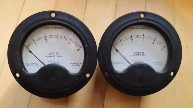 Westinghouse Volt VU meter, military quality