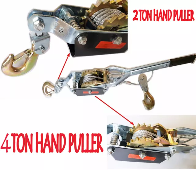 2 Toneladas Resistente Tiracables Mano Cabrestante Esgrima Cabestrante para 2