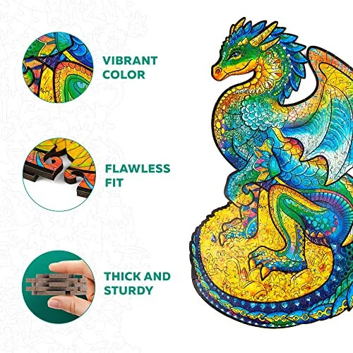 UNIDRAGON Wooden Puzzle Jigsaw, Best Gift for Adults and Children, Unique  [NEW] 3