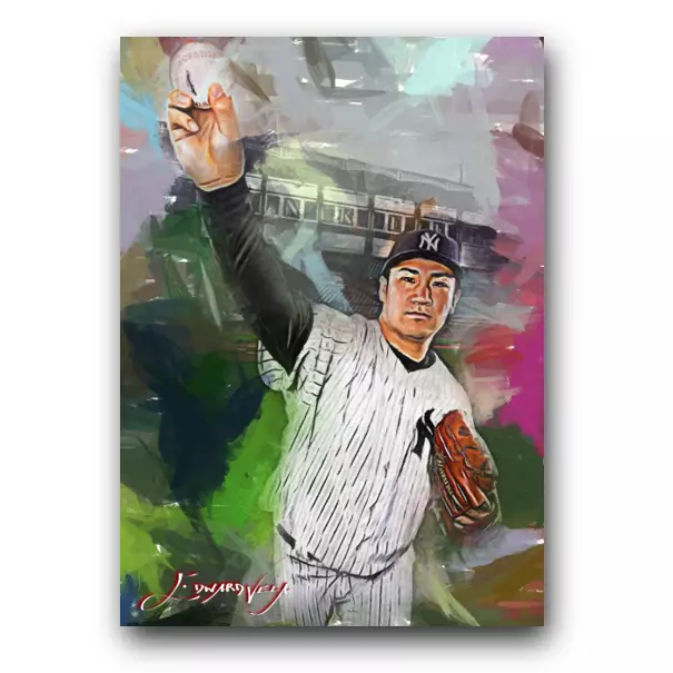 Masahiro Tanaka #2 Art Card Limited 12/50 Edward Vela Signed (New York Yankees)