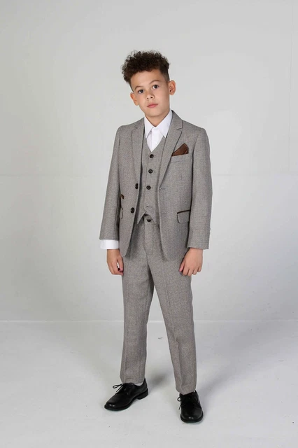 Tuta 3 pezzi crema per ragazzi premium bambini bambini pagina matrimonio ragazzo età 1-14
