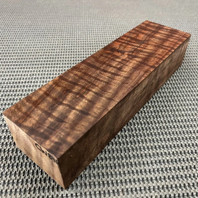 "Cuchillo artesanal CW840 rizado claro bloque de nogal tallado mango juego llamar 9,5"