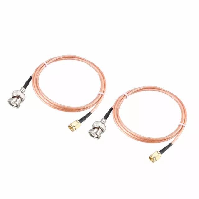 RG316 Câble Coaxial Avec BNC Mâle Vers SMA Mâle Connecteur 50Ohm 3 Pi 2Pcs