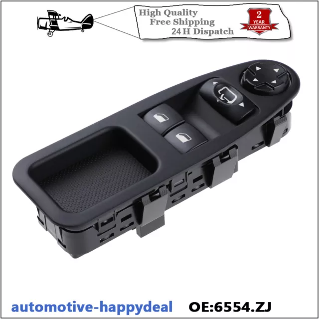 Electric Window Switch For Fiat Scudo Citroen Dispatch Peugeot Expert 6554Zj