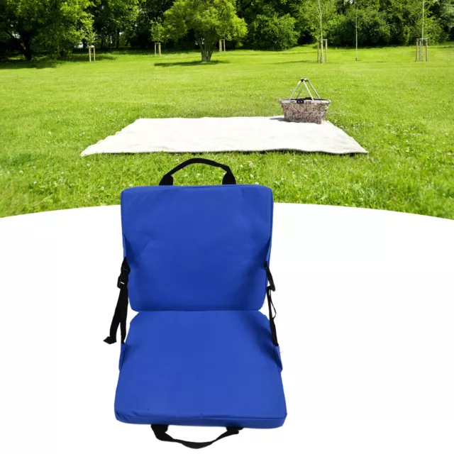(azul) Soporte de respaldo de silla amplia aplicación cojín suave cómodo