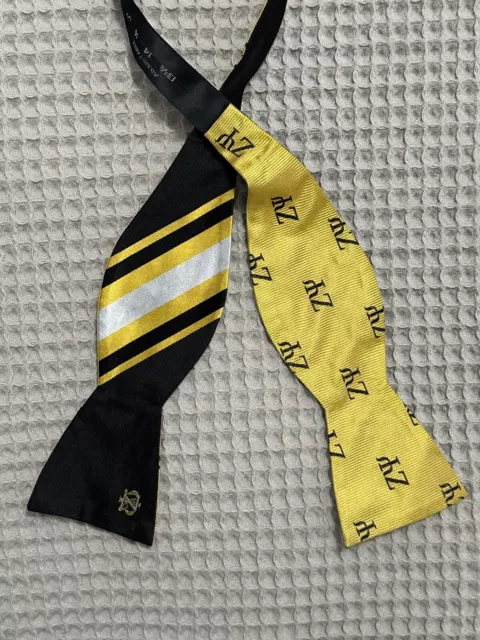 Zeta Psi Fraternity Bow Tie (the Tie Bar) in Black And Gold