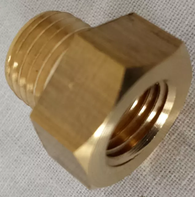 Female 1/2"x20 UNF to  Male 1/8 BSPT  Brass Sump Plug Fitting Thread Adapter