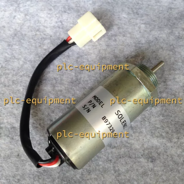 12V Fuel Flameout Solenoid Valve for Hitachi Excavator EX50U ZX55UR EX27U EX35