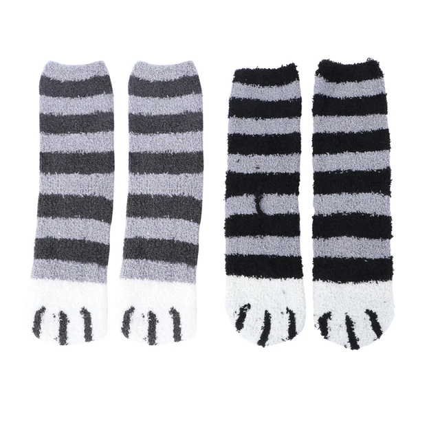 2 Pair Chaussettes De Couchage Moelleuses Doux Sol Aux Femmes