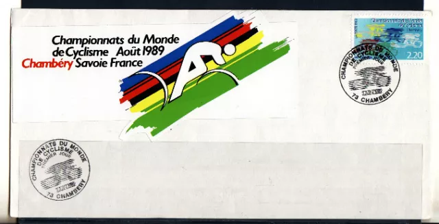 m/ grande enveloppe   championnats du monde de cyclisme Chambéry  1989