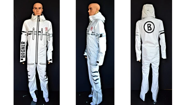 BOGNER TEAM HERREN OVERALL SKIANZUG FLAMMEN REECE-T weiß UVP 1799 € Gr 50 M NEU