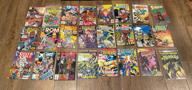 Vintage Mixed Comic Book Lot of 24- Battletech, The Silver Surfer, X-Force& More