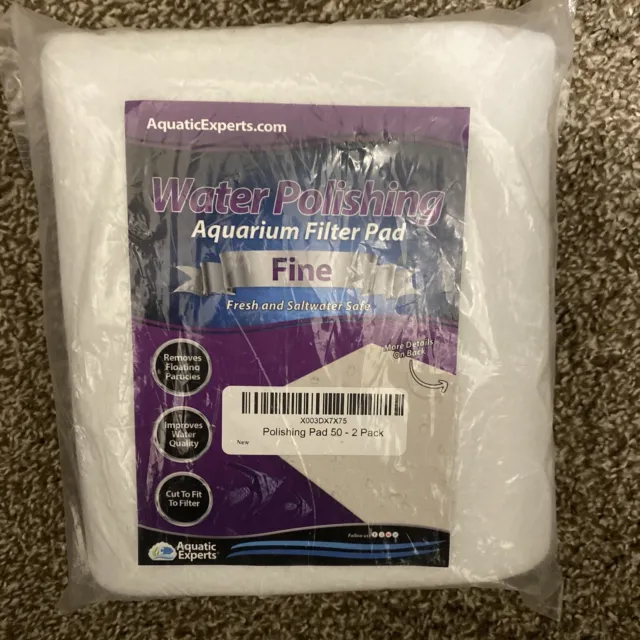 Polishing Filter Pad 50 Micron - Polishing Pad for Aquarium - 2 Pack - Fine