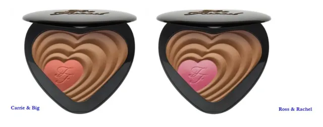 NIB Too Faced Bronzer/Blush Soul Mates Carrie & Big or Ross & Rachel Full Size!