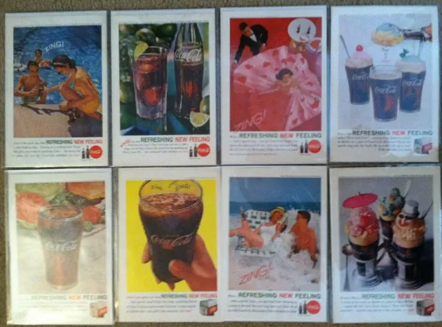 Vintage Coca Cola Print Ad Lot ~ 1960's Refreshing New Feeling (6.75" x 10") #15