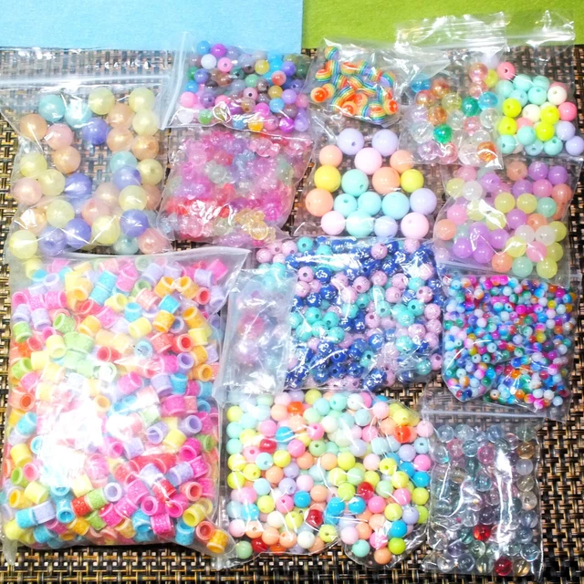 575g mixed beads, RAINBOW mix. Various beads, charms. Job lot bulk clearance