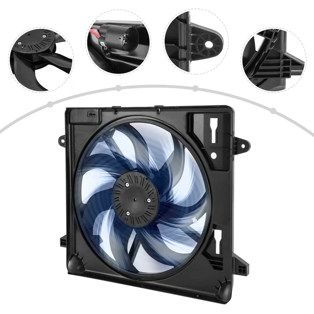RADIATOR COOLING FAN Fan Assembly For Jeep Wrangler 2012 2013 2014 2016
