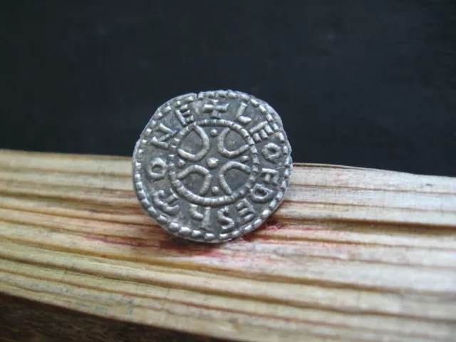 AETHELRED II 841-843/4 AD KING of NORTHUMBRIA ANGLO-SAXON SILVER Ar STYCA 1,2 gr 2