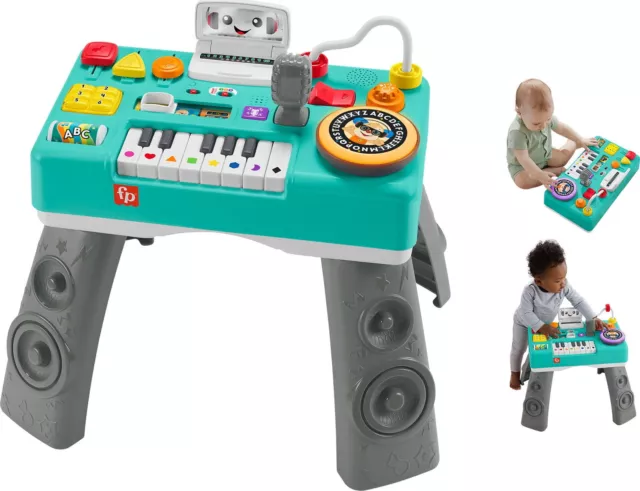 Fisher-Price Laugh & Learn Mix & Learn DJ Table, Musical Learning Toy for Baby