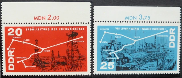 DDR  postfrisch 1966 Mi 1227/8, Industrieelle Zusammenarbeit