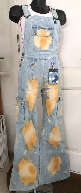 vetements salopette en jean fille coupe slim bleu vif ensembles fille GÉMO