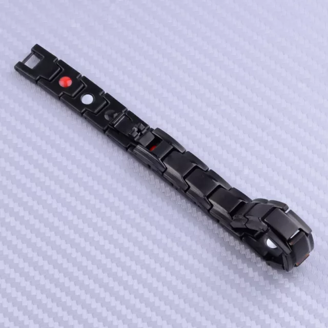 Men Black Magnetic Therapy Health Bracelet Energy Wristband Titanium Steel Pop